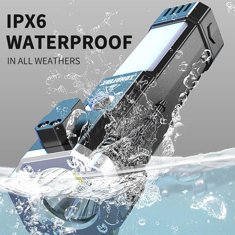 Versatile High Power Led Flashlight Focus Light Power Bank and Window Hammer